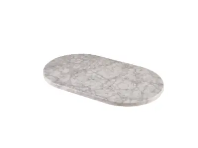 GenWare White Marble Oval Platter 38x23cm