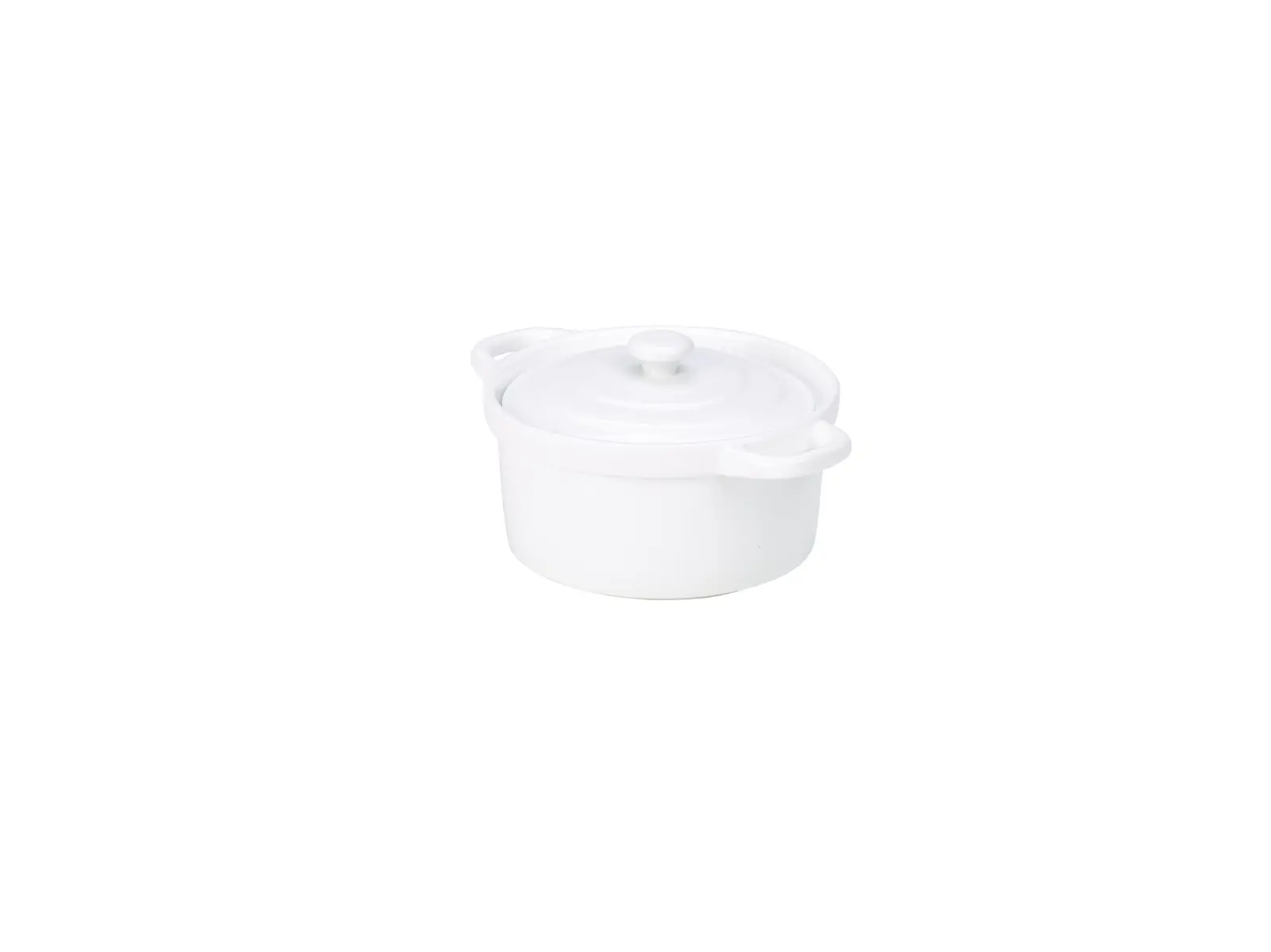 Genware Porcelain Covered Mini Casserole Dish 10.5cm/ 4"