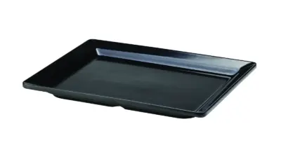 GenWare Melamine Black Platter GN 1/2