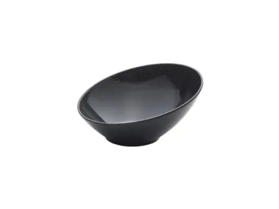 GenWare Melamine Black Slanted Buffet Bowl 21cm