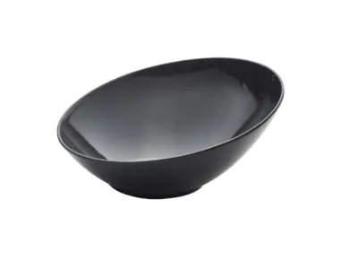 GenWare Melamine Black Slanted Buffet Bowl 30cm