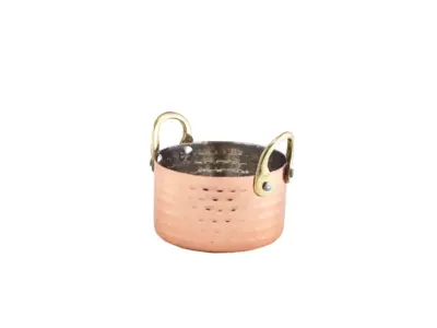 Mini Hammered Copper Casserole Dish 9.2 x 5cm