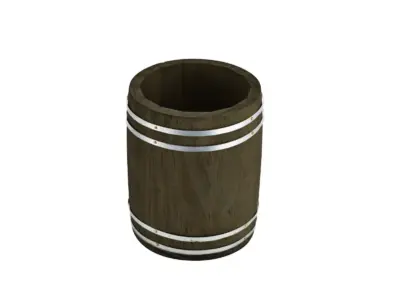 Miniature Wooden Barrel 11.5Dia x 13.5cm
