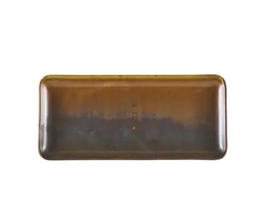 Terra Porcelain Rustic Copper Narrow Rectangular Platter 31 x 14cm
