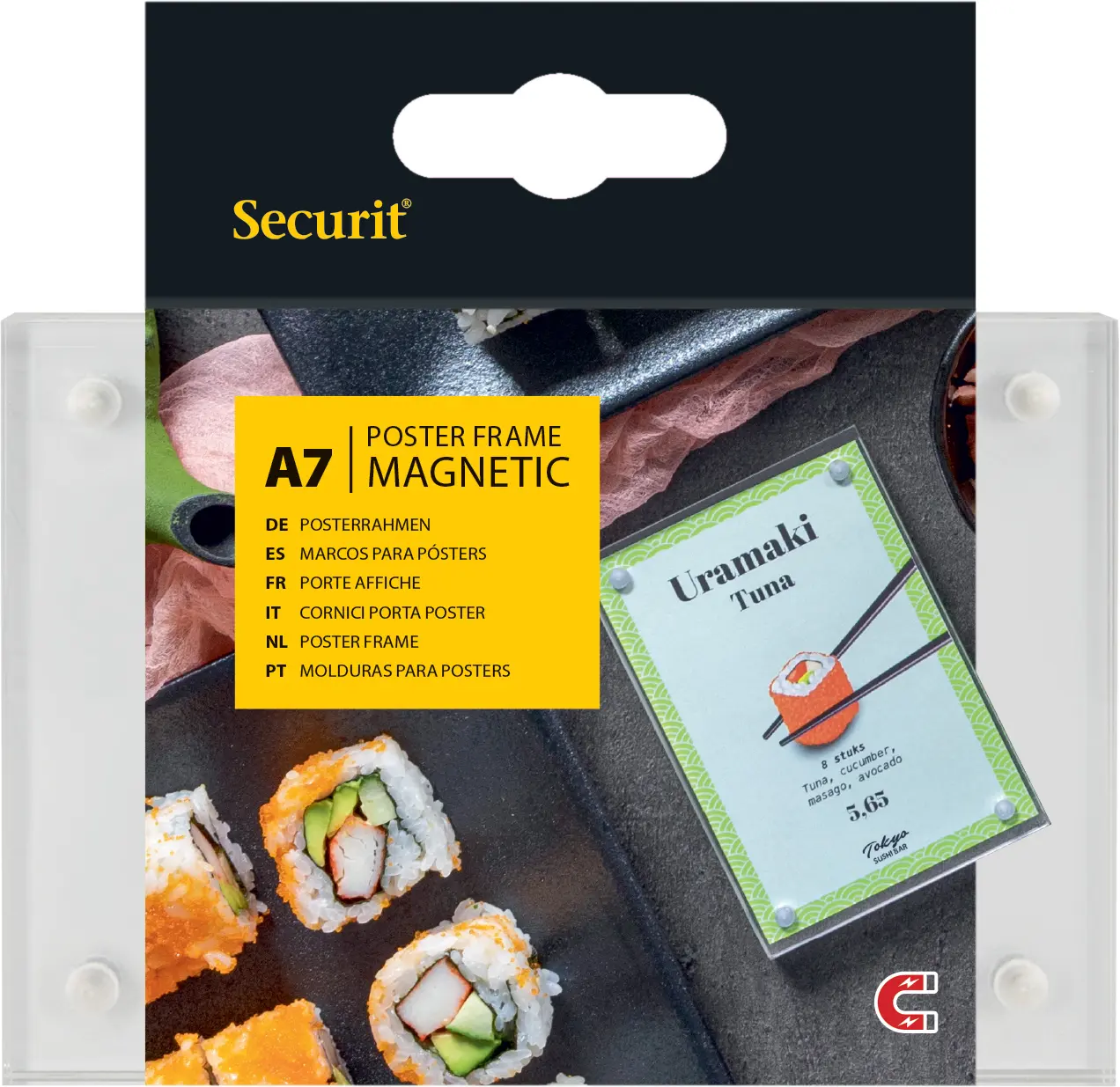 Acrylic A7 Double Sided Poster Frames With Magnetic Corners