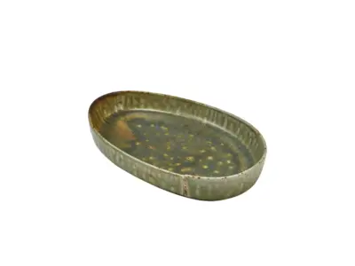 Kozo Porcelain Midori Oval Plate 23cm