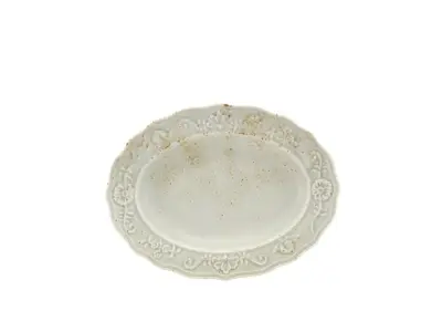 Reverie Porcelain Iris Oval Plate 32cm