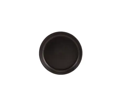 GenWare Kava Black Stoneware Ribbed Plate 18cm