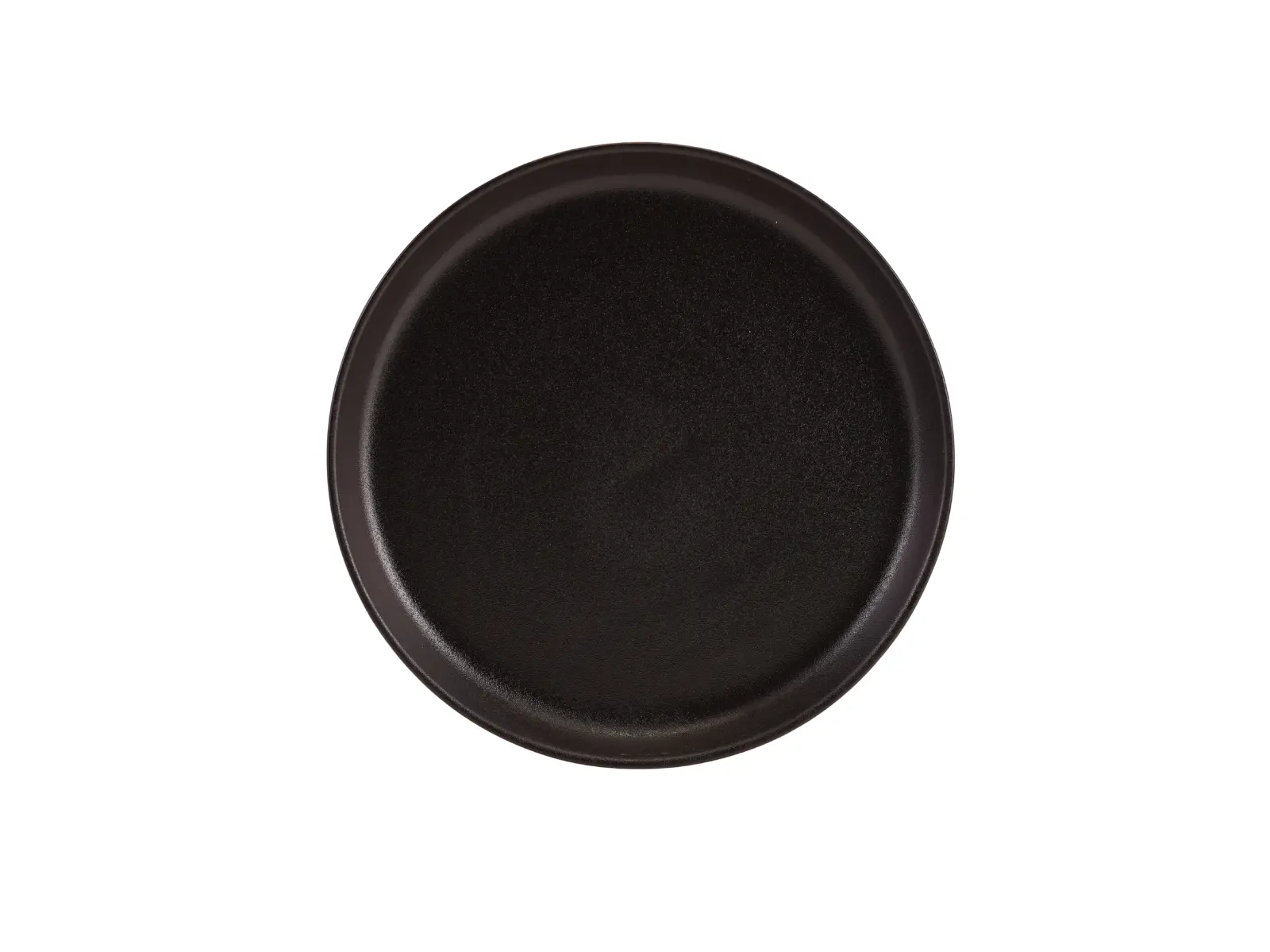 GenWare Kava Black Stoneware Ribbed Plate 25cm