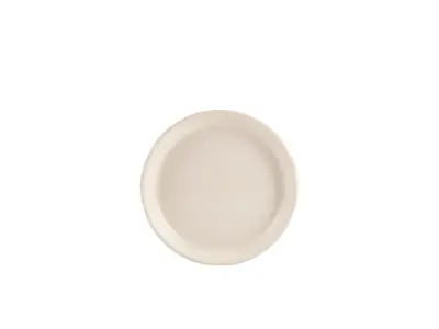 GenWare Kava White Stoneware Ribbed Plate 18cm