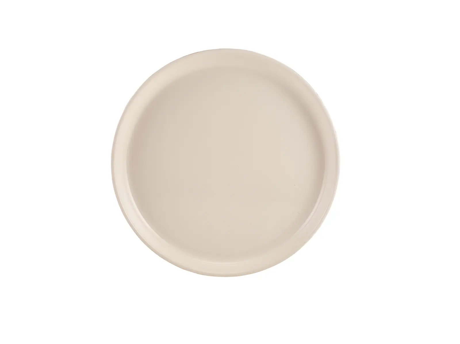 GenWare Kava White Stoneware Ribbed Plate 25cm