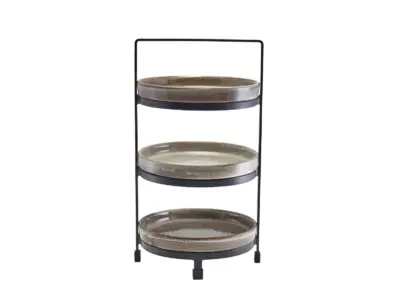 GenWare Three Tier Presentation Plate Stand 20.5cm