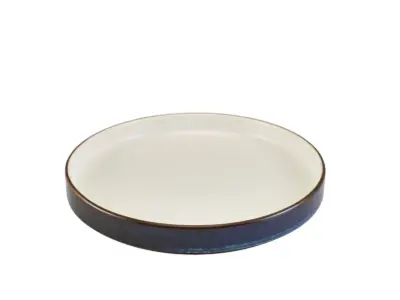 Terra Porcelain Aqua Blue Two Tone Presentation Plate 26cm
