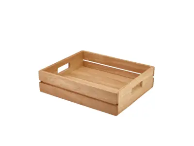 Genware FSC 100% Hevea Wood Low Box/ Riser GN 1/2