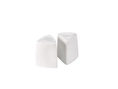 Genware Porcelain Triangular Salt Shaker 6cm/ 2.5"