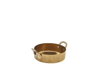 GenWare Gold Vintage Steel Mini Casserole Dish 12.25 x 3.5cm