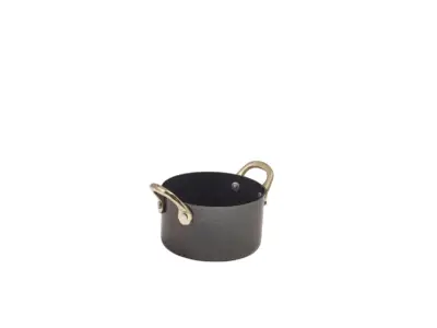 GenWare Black Vintage Steel Mini Casserole Dish 9 x 5.25cm