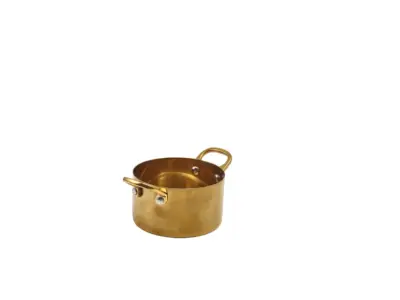 GenWare Gold Vintage Steel Mini Casserole Dish 9 x 5.25cm