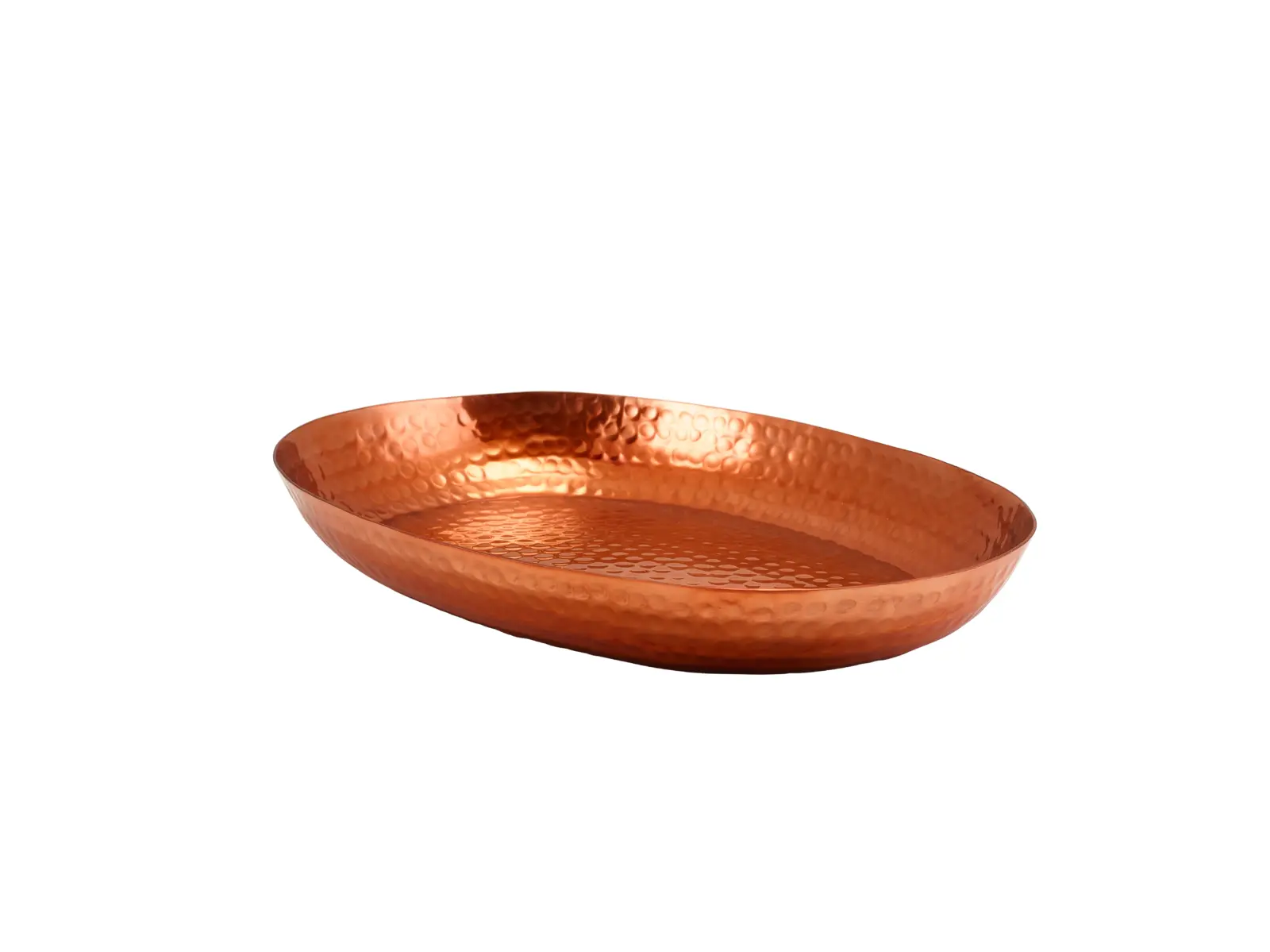 GenWare Copper Hammered Aluminium Oval Platter 43.5 x 32.5cm