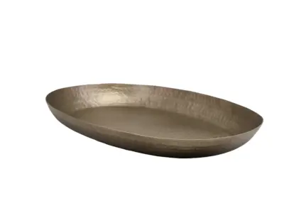 GenWare Vintage Hammered Aluminium Oval Platter 56 x 39cm