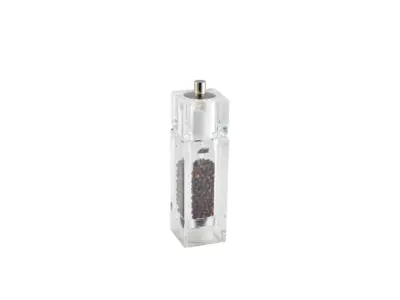 GenWare Clear Square Combi Pepper Grinder/ Salt Shaker