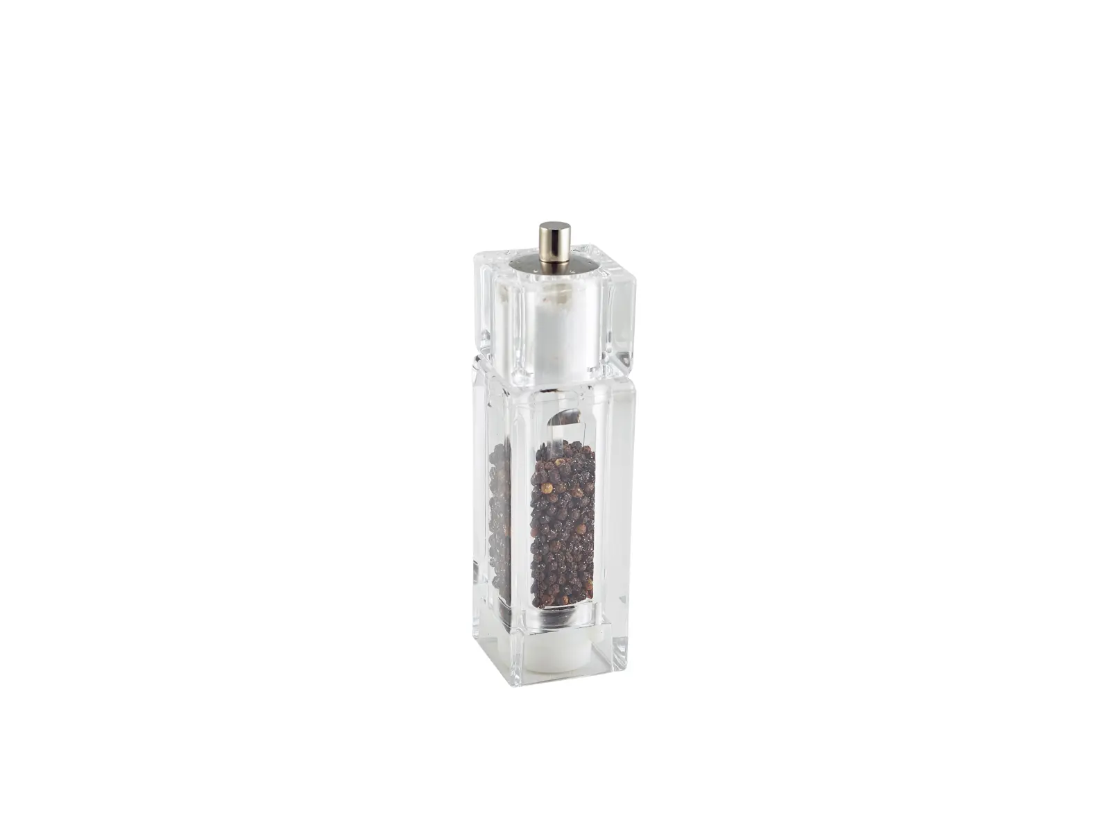 GenWare Clear Square Combi Pepper Grinder/ Salt Shaker