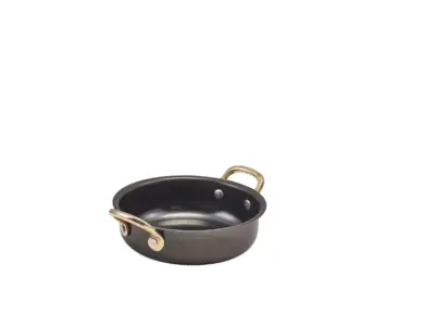 GenWare Black Vintage Steel Round Dish 13.5 x 3.75cm