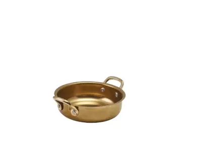 GenWare Gold Vintage Steel Round Dish 13.5 x 3.75cm