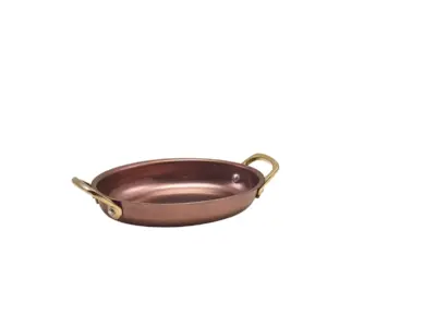 GenWare Copper Vintage Steel Oval Dish 16.5 x 12.5cm