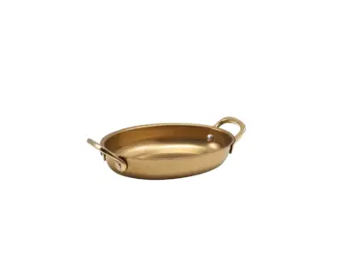 GenWare Gold Vintage Steel Oval Dish 16.5 x 12.5cm