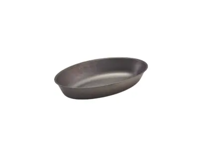 GenWare Black Vintage Steel Oval Dish 17.5 x 11cm