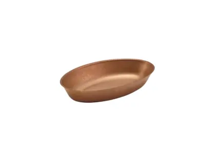GenWare Copper Vintage Steel Oval Dish 17.5 x 11cm