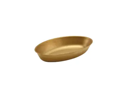GenWare Gold Vintage Steel Oval Dish 17.5 x 11cm