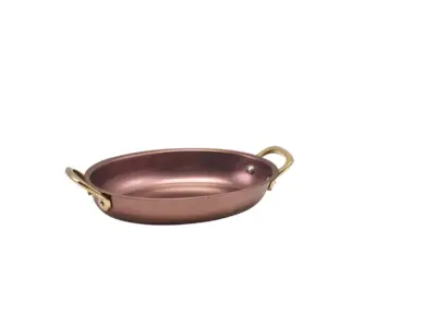 GenWare Copper Vintage Steel Oval Dish 18.5 x 13.5cm