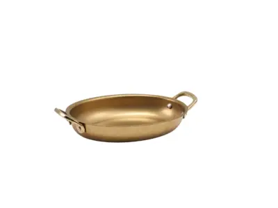 GenWare Gold Vintage Steel Oval Dish 18.5 x 13.5cm