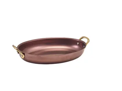 GenWare Copper Vintage Steel Oval Dish 24.5 x 17.5cm