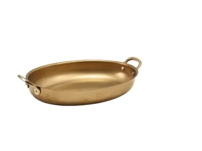 GenWare Gold Vintage Steel Oval Dish 24.5 x 17.5cm