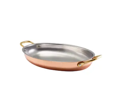 GenWare Copper Plated Oval Dish 30 x 21cm