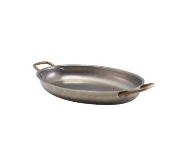 GenWare Vintage Steel Oval Dish 30 x 21cm