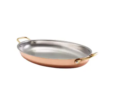 GenWare Copper Plated Oval Dish 34 x 23cm