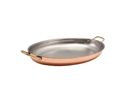 GenWare Copper Plated Oval Dish 37.5 x 26cm