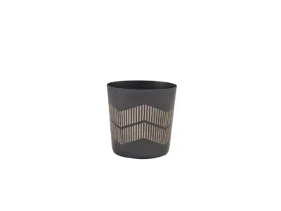 GenWare Metallic Black Lined Serving Cup 8.5 x 8.5cm