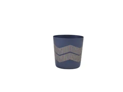 GenWare Metallic Blue Lined Serving Cup 8.5 x 8.5cm
