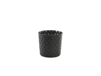 GenWare Black Vintage Steel Hammered Serving Cup 8.5 x 8.5cm