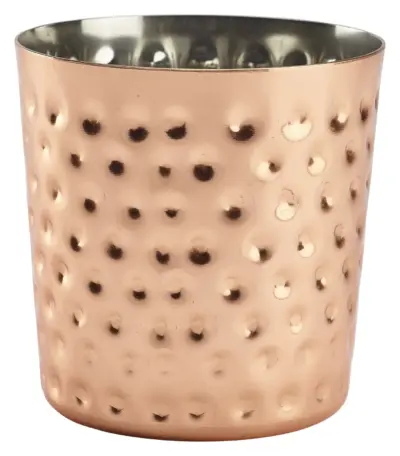Hammered Copper Plated Serving Cup 8.5 x 8.5cm