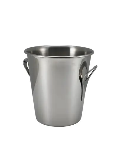 S/St. Wine Bucket Tulip Design -St/St Handles