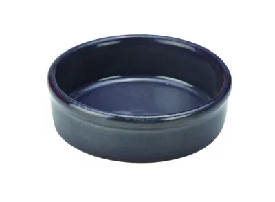 Rustic Stoneware Blue Tapas Dish 10cm