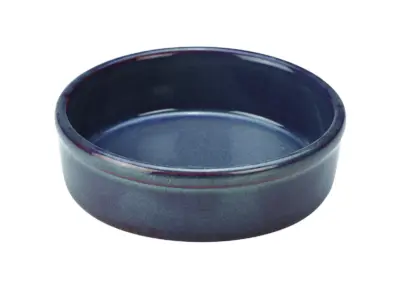 Rustic Stoneware Blue Tapas Dish 13cm