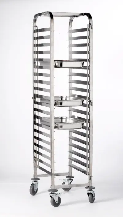 St/St. Gastronorm 1/1 Trolley 20 Shelves