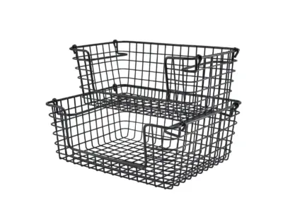 GenWare Black Wire Open Sided Display Basket GN 1/2